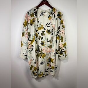 Do Everything in Love Leafy Print Kimono